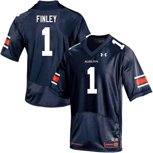 Men #1 T.J. Finley Auburn Tigers College Football Jerseys Sale-Navy